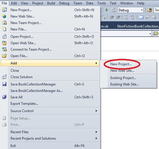 Add New Visual Basic Project
